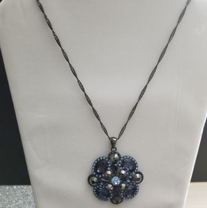 Black/Blue Pendant Necklace